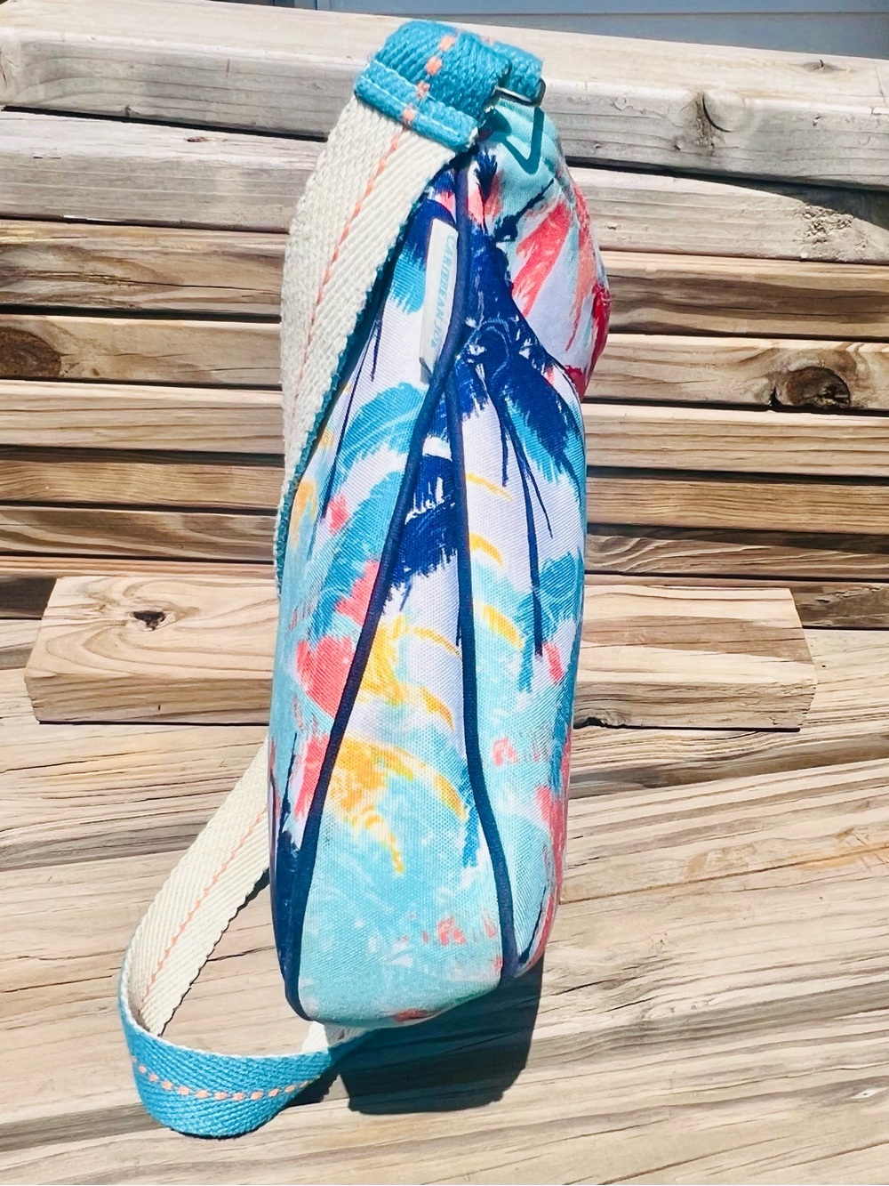 - Caribbean Joe Tropical Print Crossbody Canvas Bag! EUC! - Picture 6 of 16